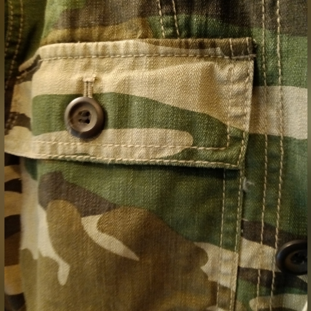 J. Crew Camoflauge Utility Jean-Style Jacket Size Large - Picture 7 of 12